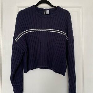 H&M Navy Blue Crew Neck Sweater